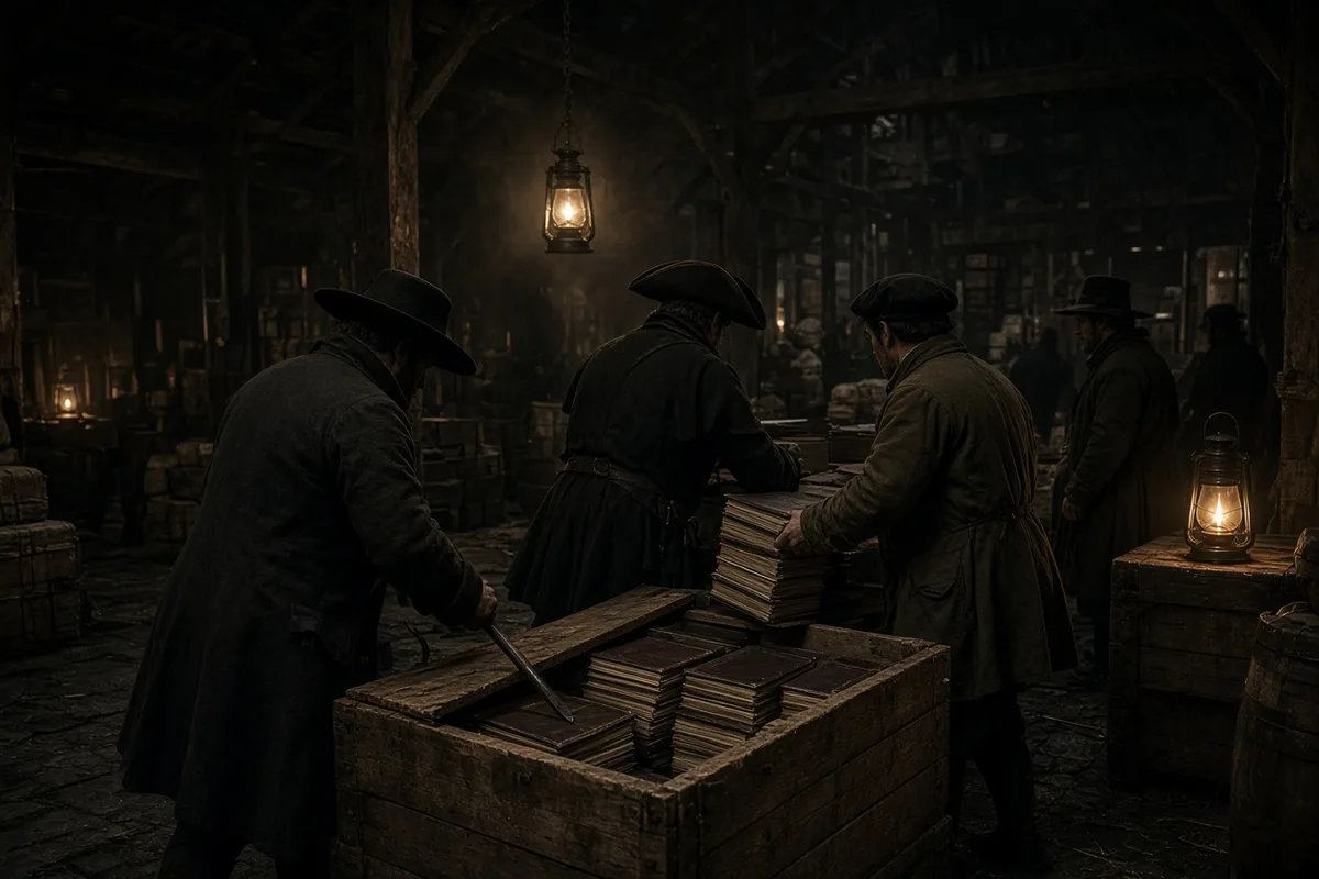 Church authorities seized and burned thousands of Tyndale’s printed Testaments upon their arrival in England.