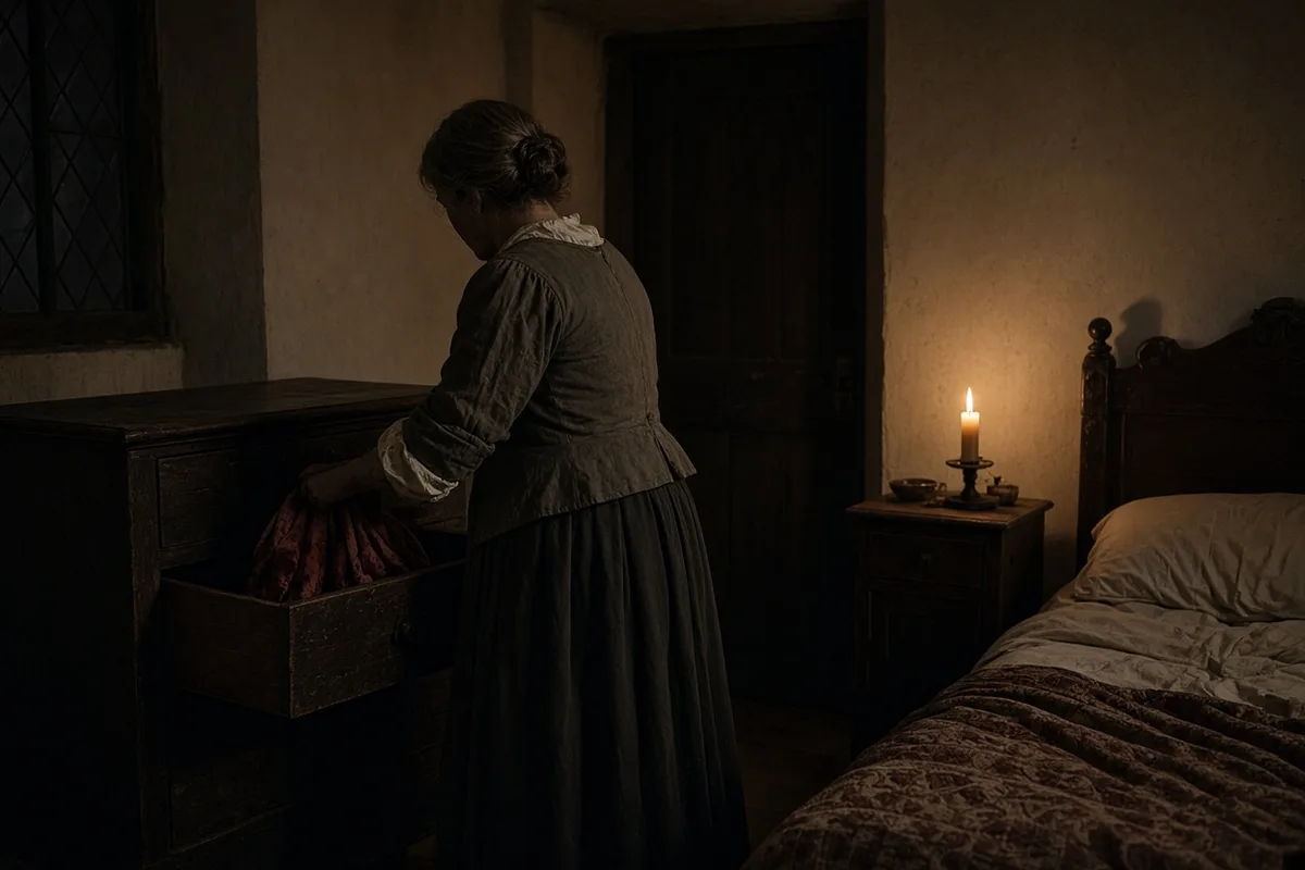 She attempted to hide the bleeding host.