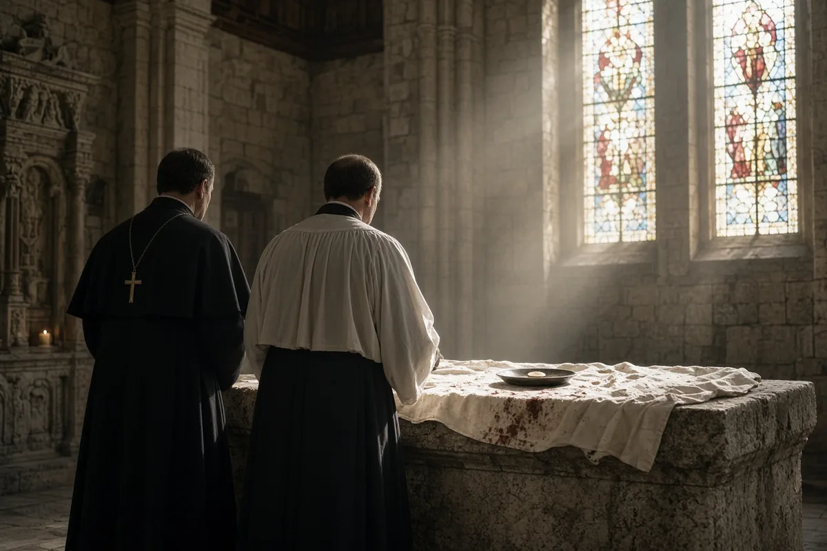 Church authorities recovered and inspected the miraculous host.