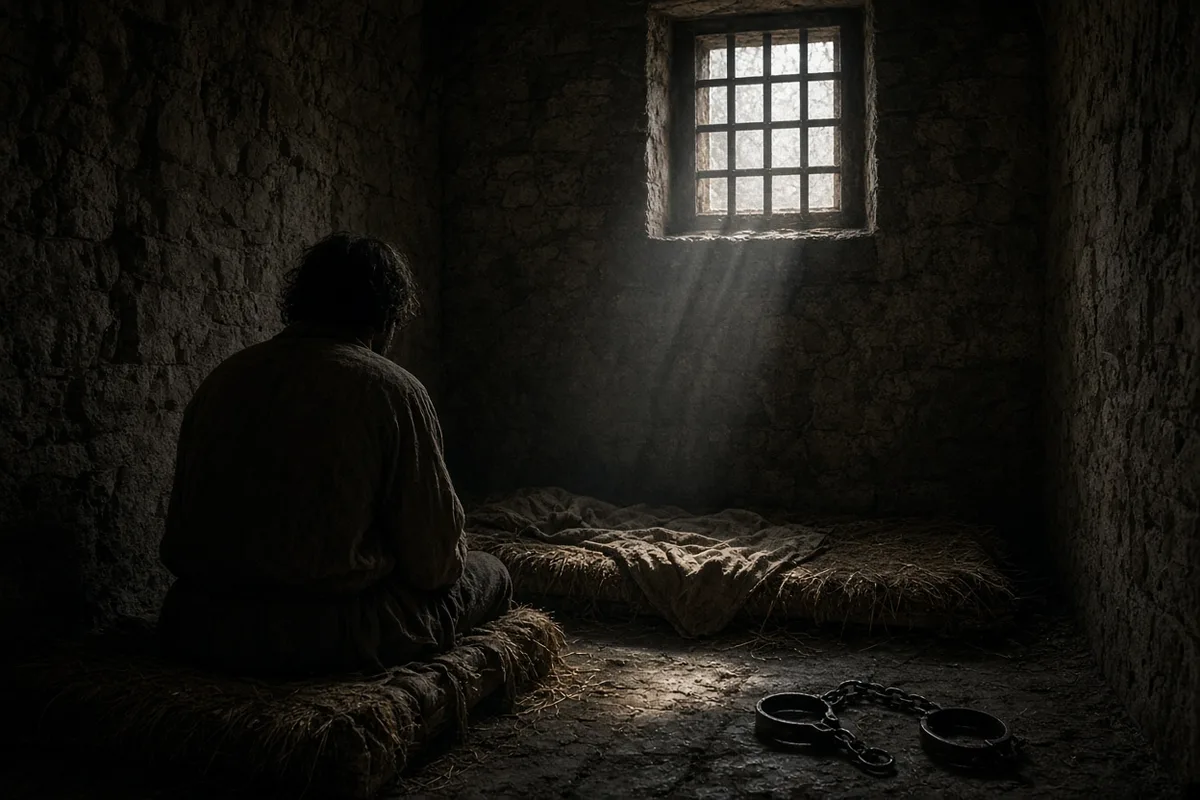 Bunyan was confined in Bedford County Gaol for twelve years beginning in the 1650s.