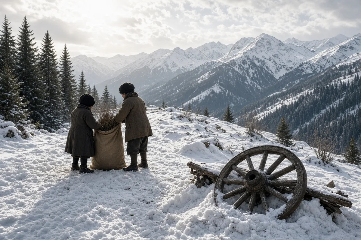 Official reports record the children's attempts to collect scarce fuel while trapped in the Sierra Nevada passes.