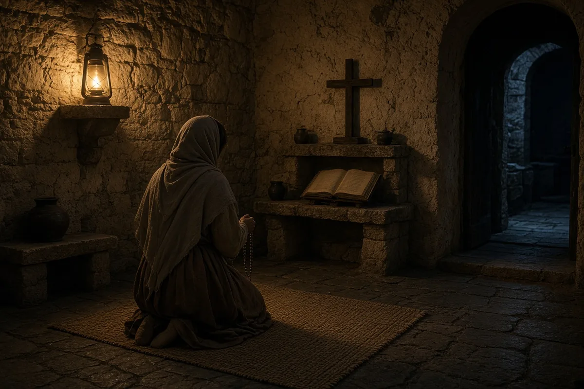 Monica interceded daily for her son's conversion over many years, as recounted in Augustine's Confessions.