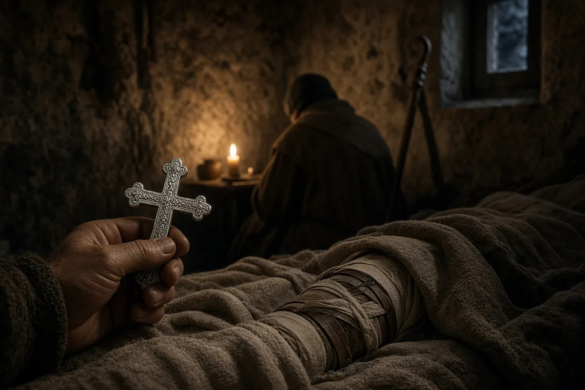 Before leaving the castle, Ignatius made a vow to live as a pilgrim and eventually founded the Society of Jesus.