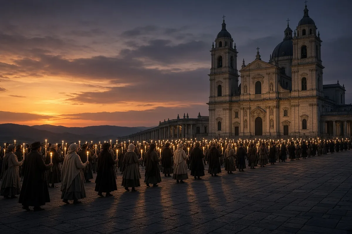 Evening torchlight processions have taken place at Lourdes since the late nineteenth century.