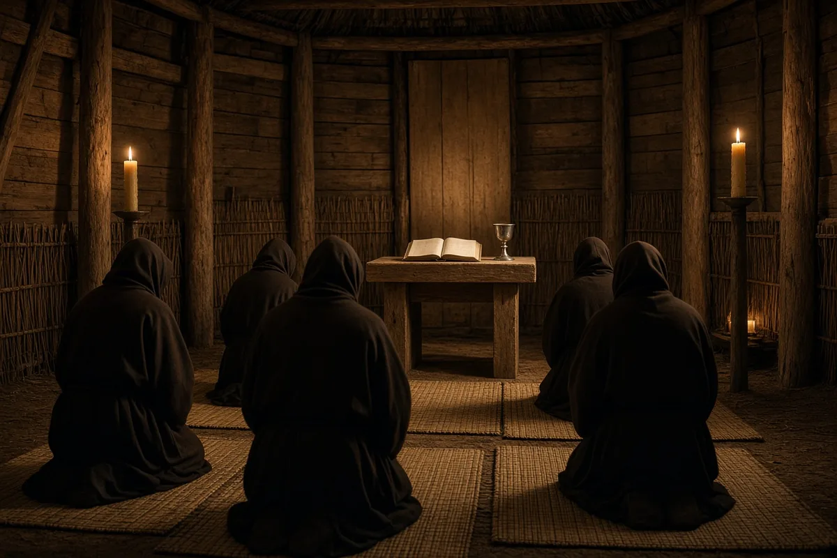 Daily liturgical offices were maintained from the earliest days despite incomplete buildings.