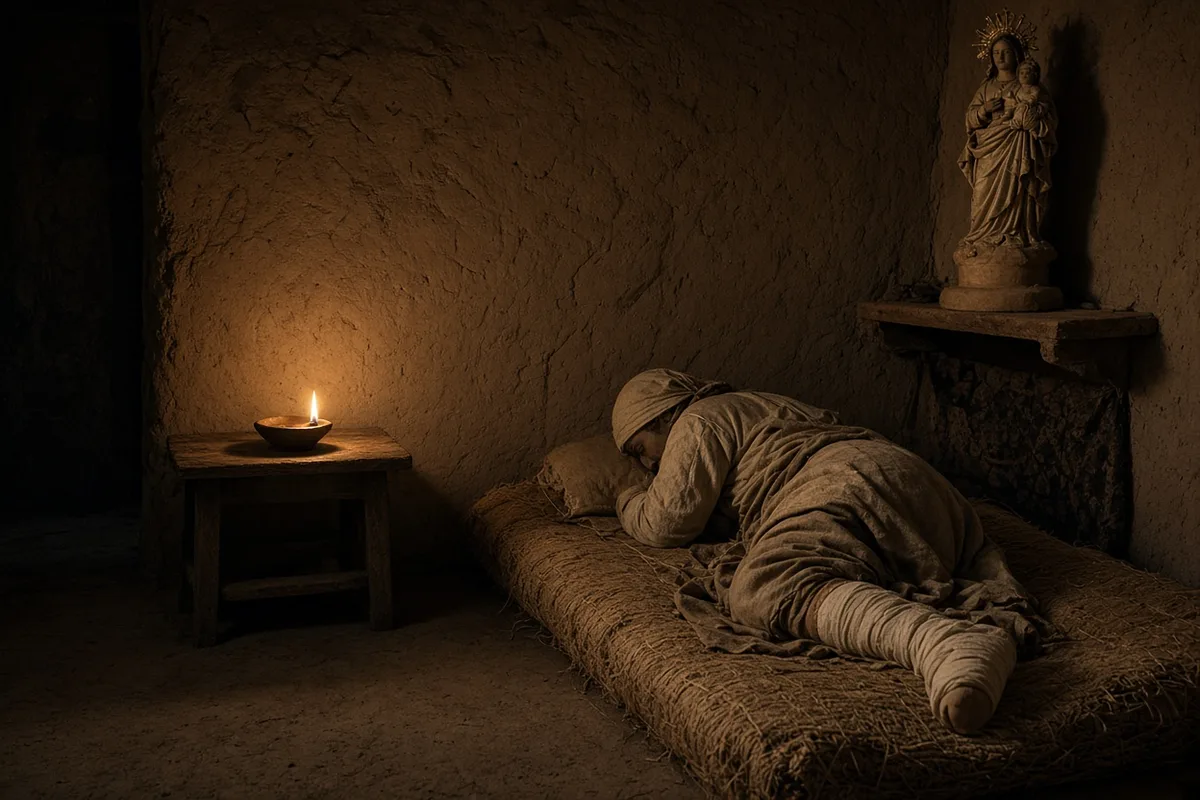 On the night of 29 March 1640, Pellicer prayed before retiring in his Calanda home.