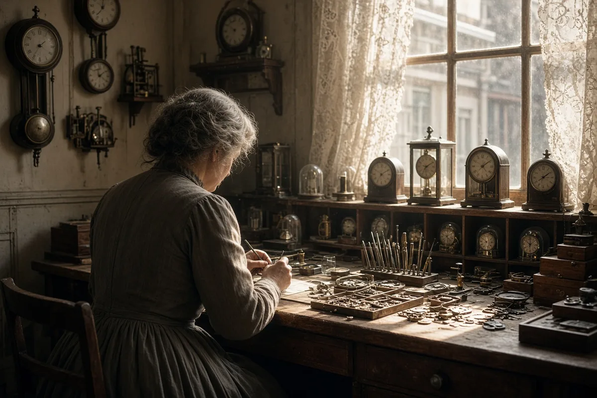 Before the war, Corrie ten Boom worked as a watchmaker in her father's shop in Haarlem, the Netherlands.