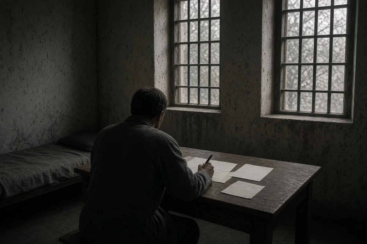 Bonhoeffer composed letters of faith and theological reflection while held in Tegel prison.