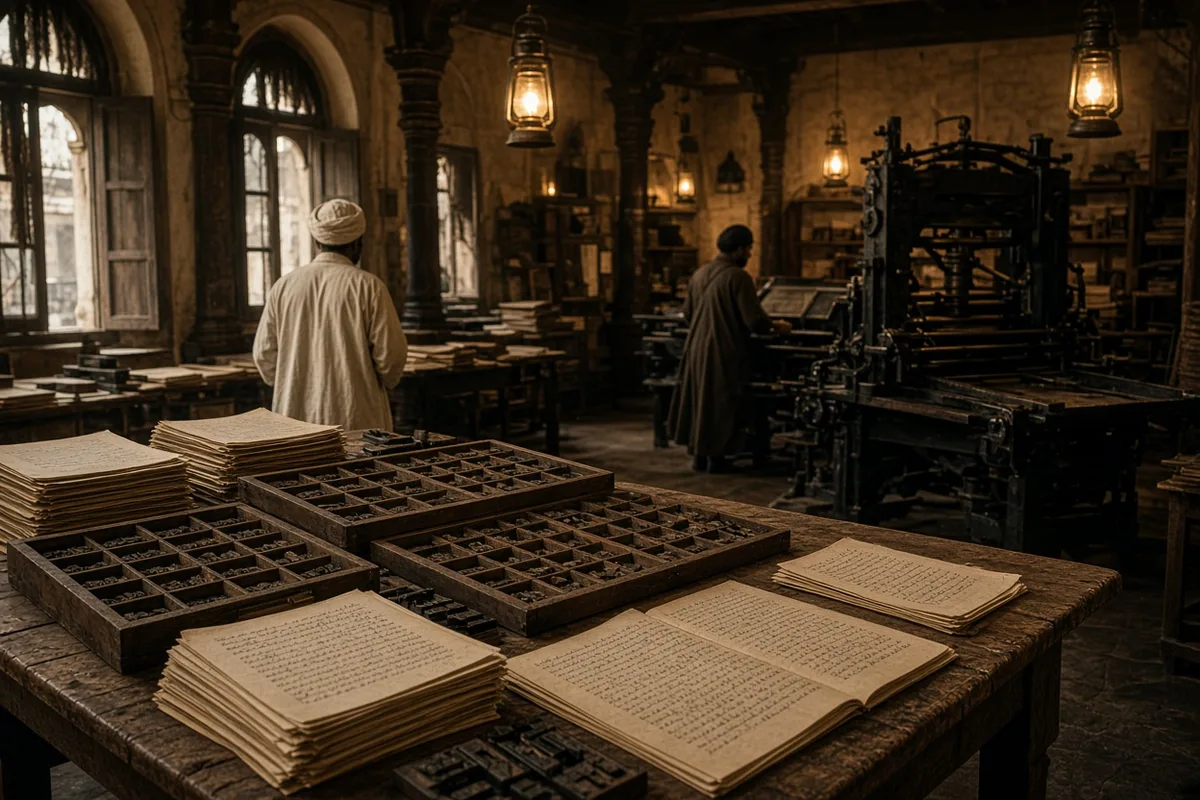 At Serampore, Carey and his colleagues translated the Bible into more than thirty Indian languages using a mission printing press.