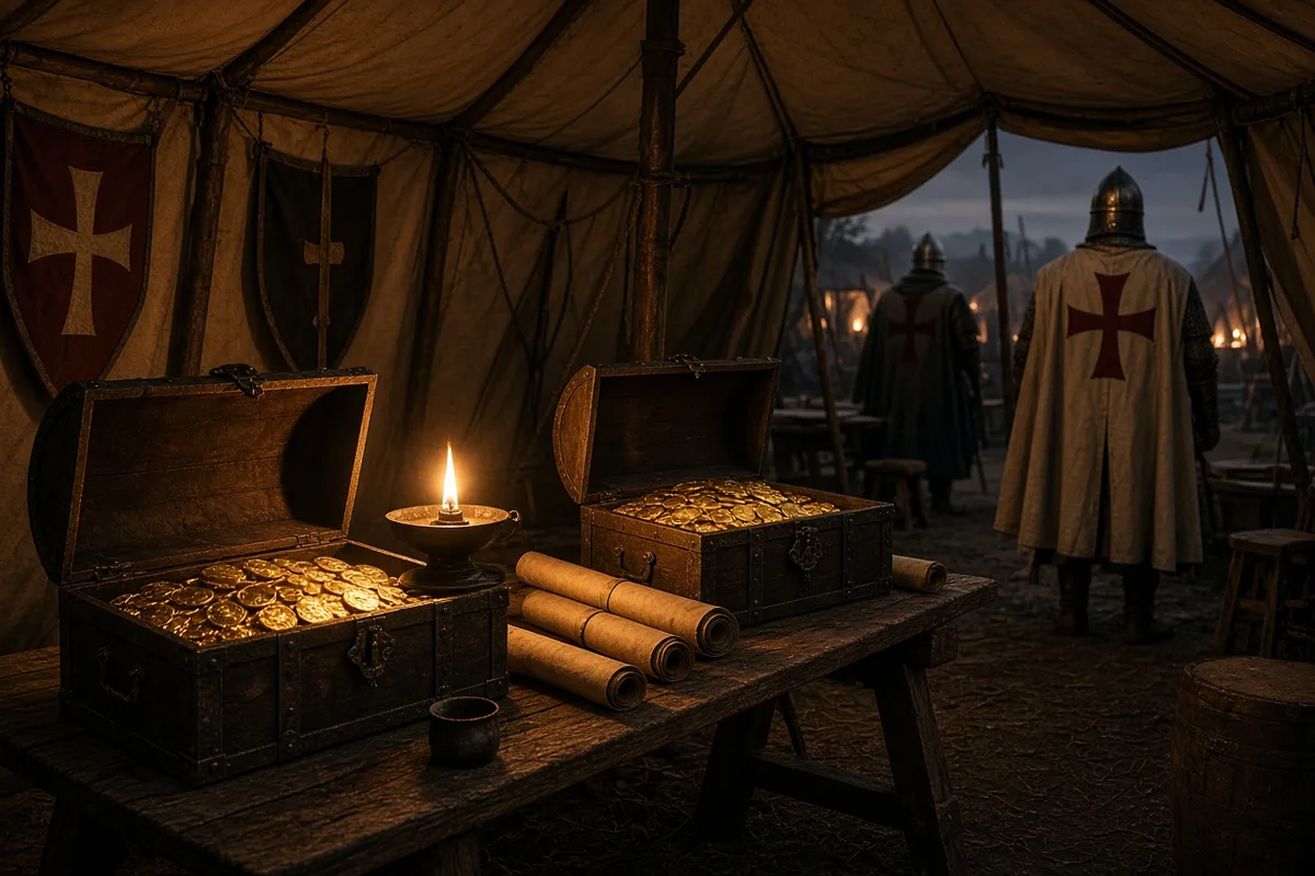 Joinville records King Louis IX personally counting ransom payments for Christian captives in Egypt during 1249.
