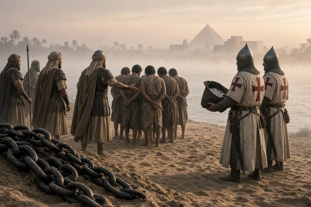 Louis IX arranged the release of captives taken during the Seventh Crusade through direct payment to their captors.