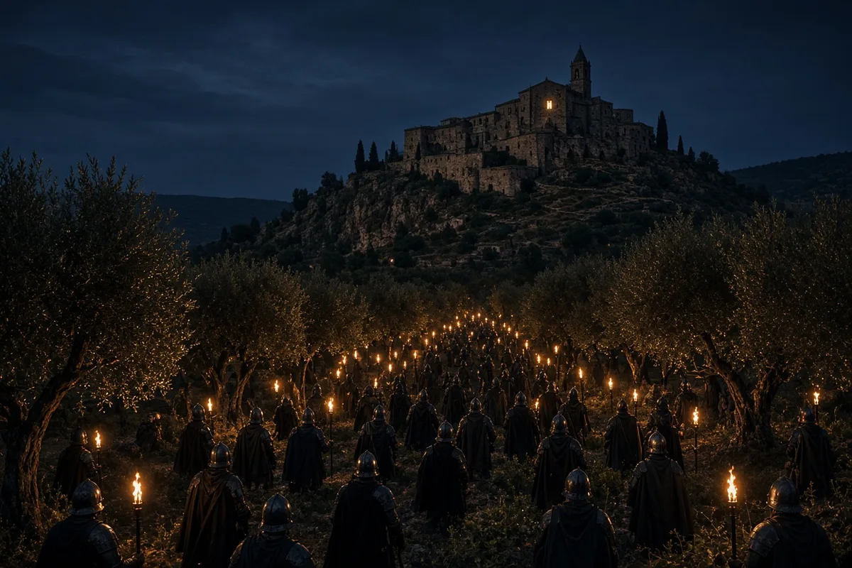 The Saracen soldiers reportedly turned back in fear upon seeing the Eucharist held aloft.