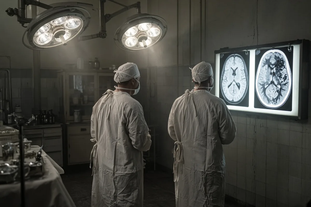 Medical imaging confirmed the life-threatening nature of the hemorrhage.