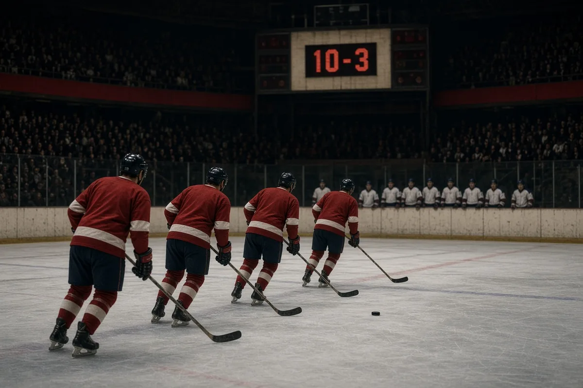 Weeks before the Olympics, the Soviet team routed the U.S. squad 10–3 in an exhibition game at Madison Square Garden.
