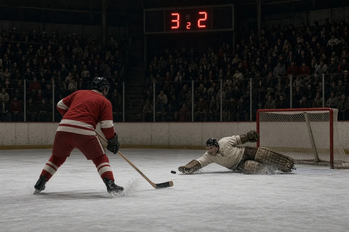 The Soviet Union took a 3–2 lead in the second period of the medal-round game on February 22, 1980.