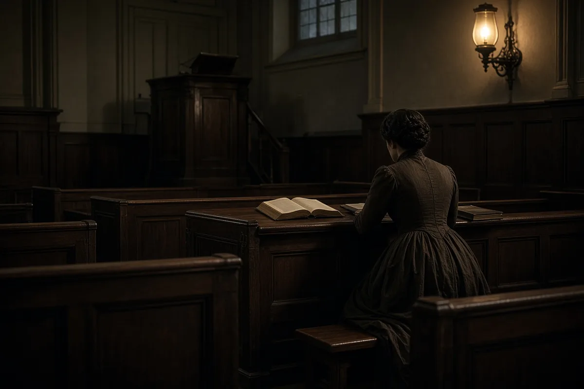 Amy Carmichael described her conversion during an evening evangelistic service in 1887.