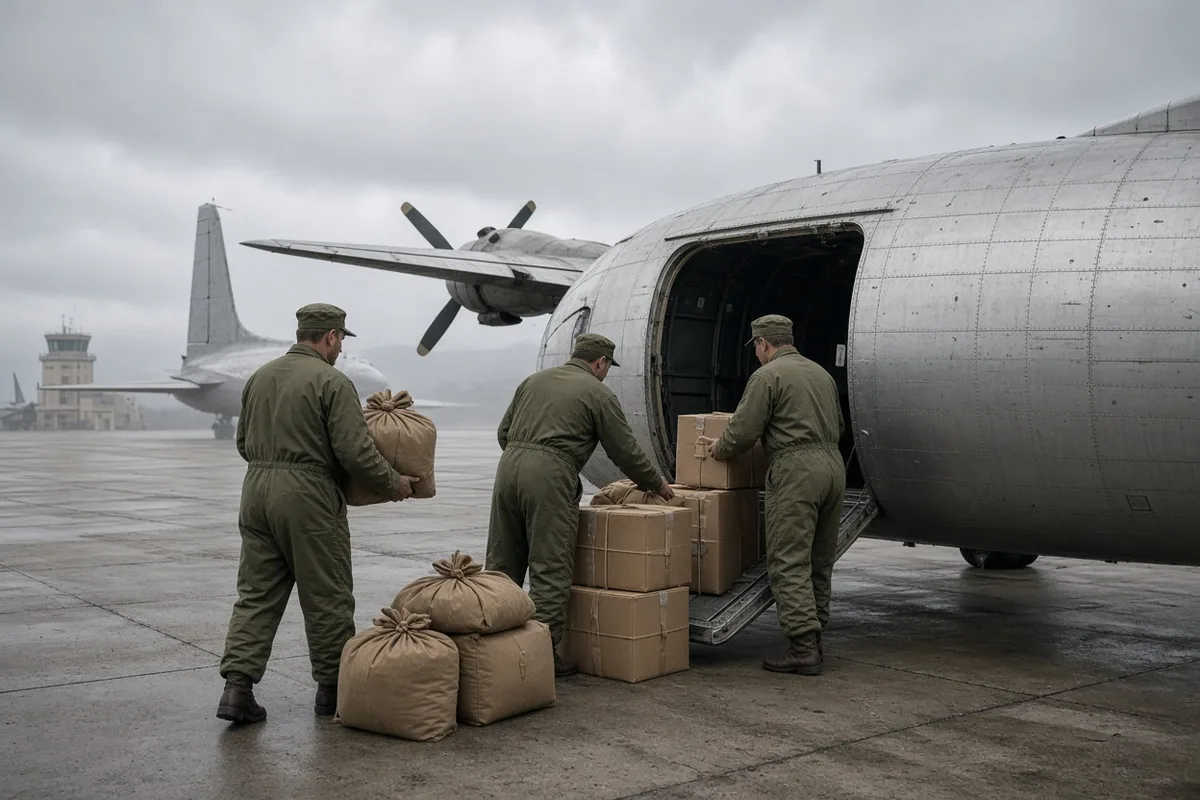 Gail Halvorsen began dropping candy tied to handkerchief parachutes over West Berlin during the airlift.