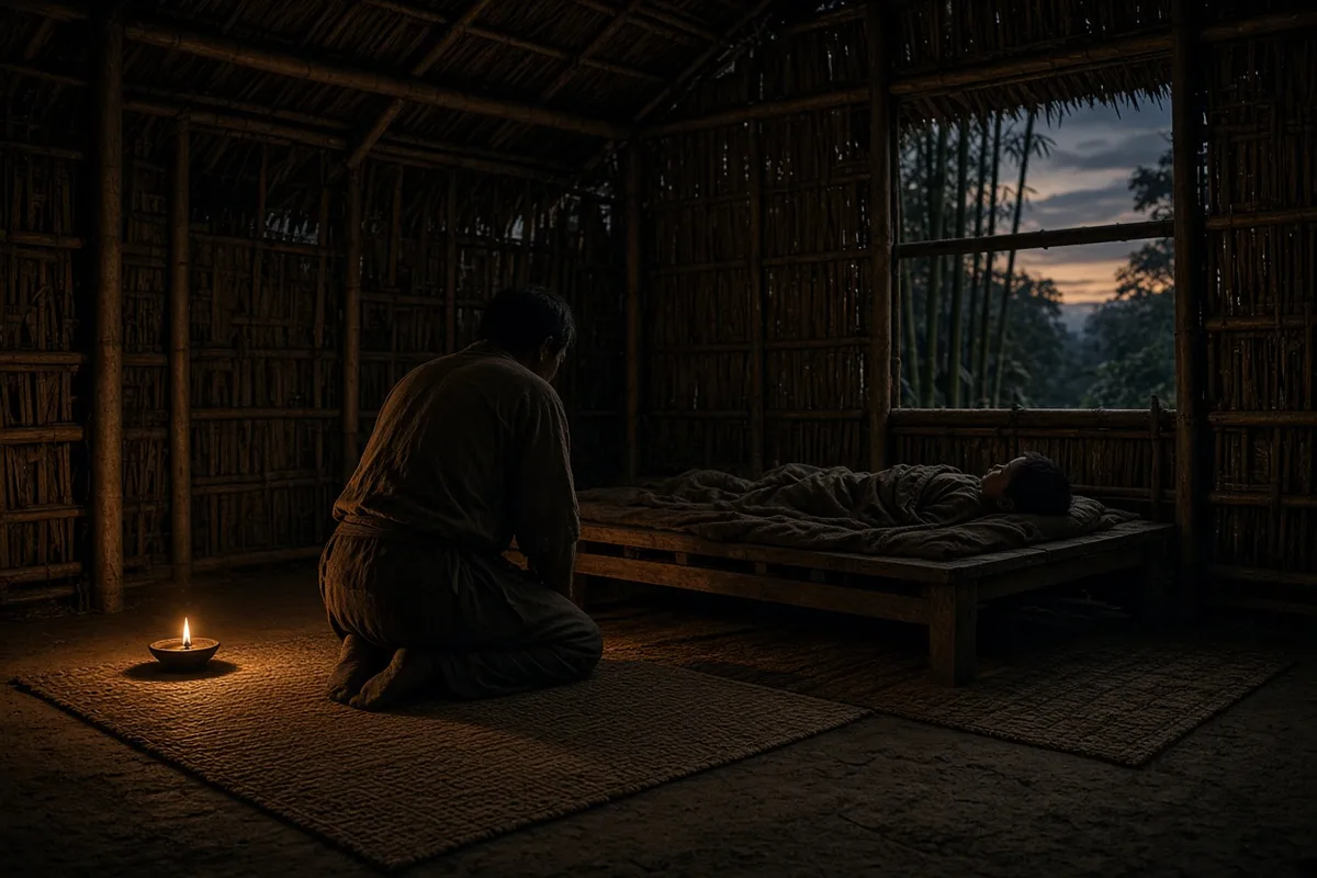 Pierce encountered a dying child during his mission work in Asia.
