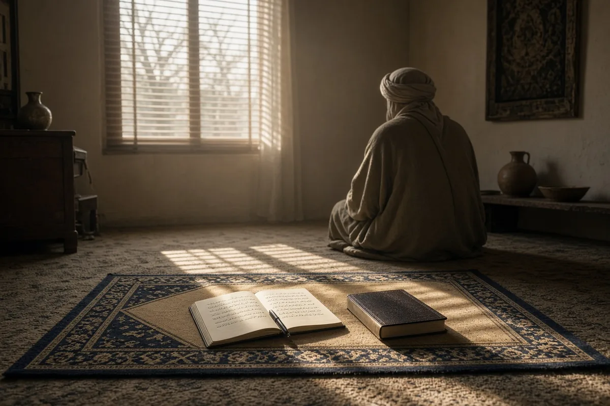 Qureshi continued daily Islamic prayers while privately examining the New Testament for the first time.