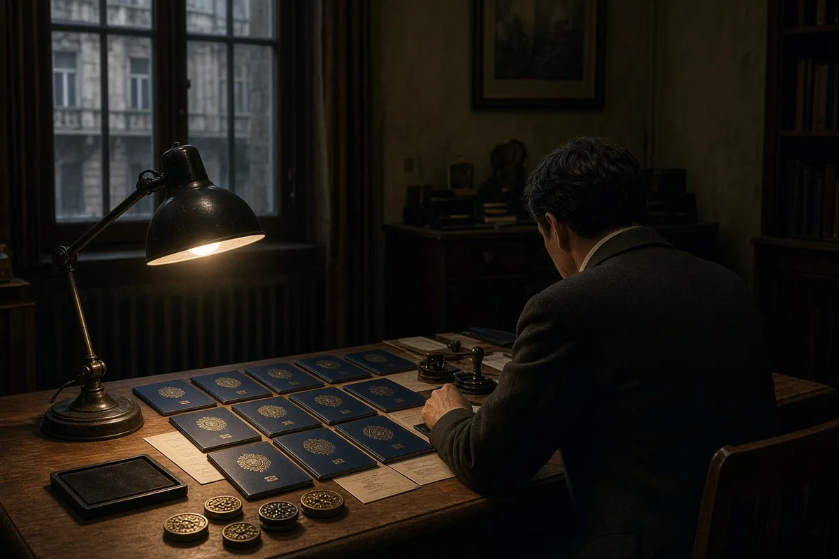 Raoul Wallenberg distributed Swedish protective documents to Jews in 1944 Budapest to prevent their deportation.