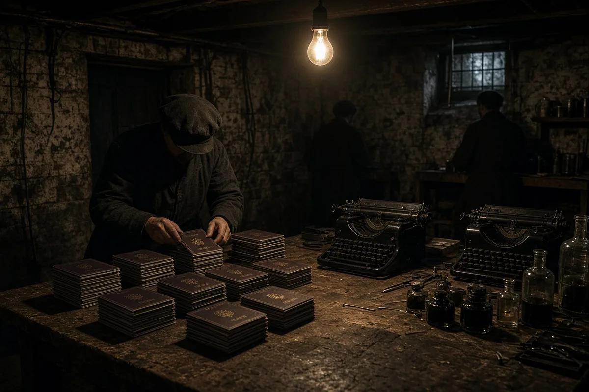 Protective passports were produced in secret locations to provide legal cover for an estimated 20,000 Hungarian Jews.