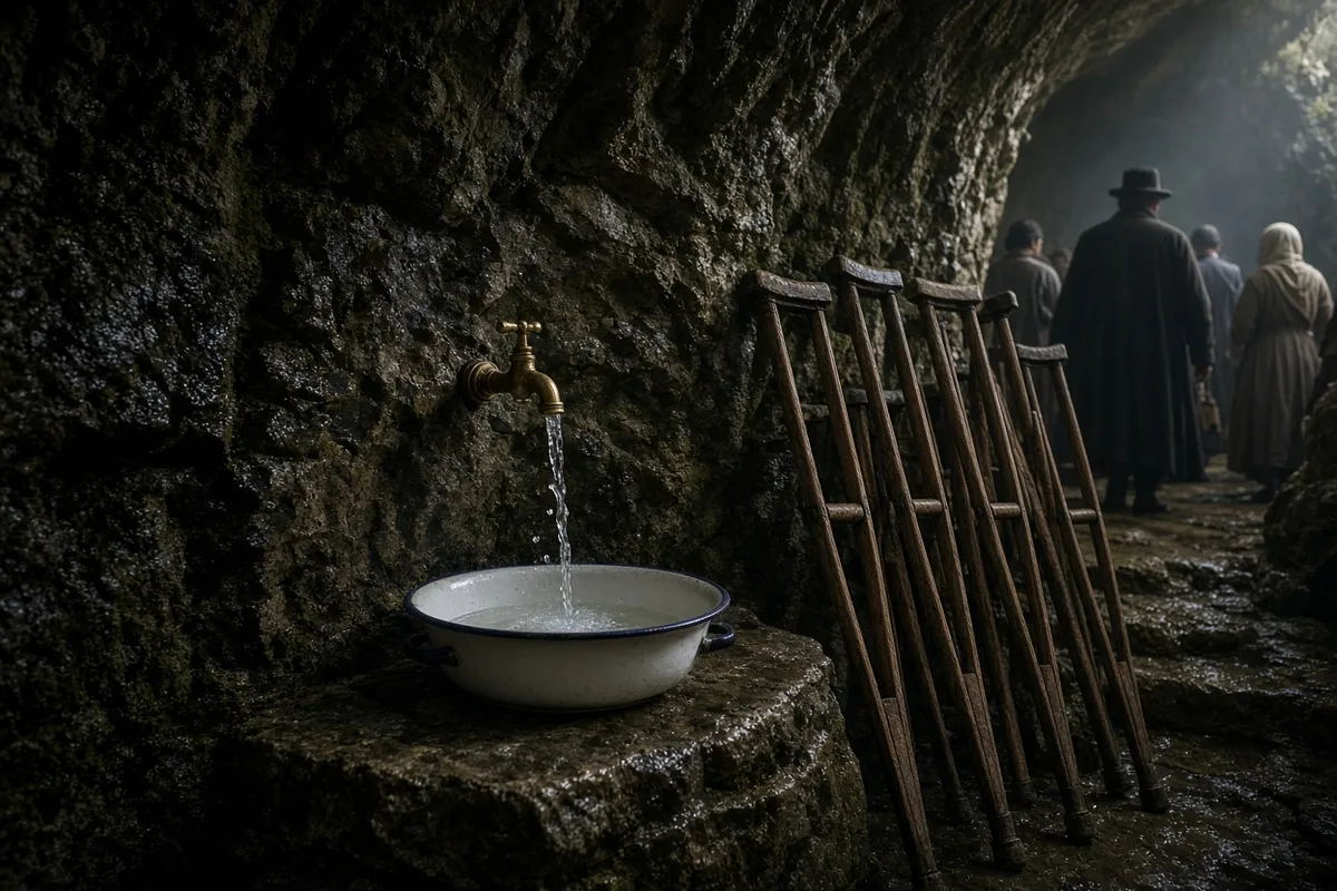The niece's visit to the spring at Lourdes was recorded by those present.