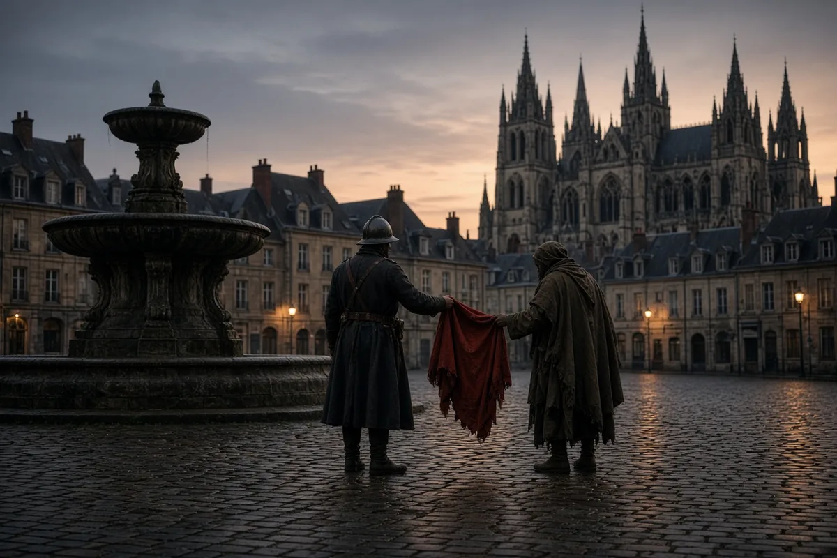 The act of mercy with the cloak occurred in Amiens in 336 and marked the start of Martin's conversion.