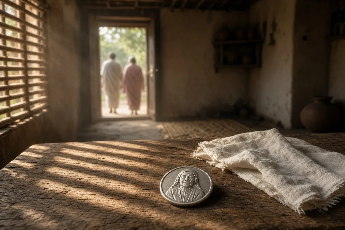 A medal of Mother Teresa was brought to Monica Besra for use in prayer.