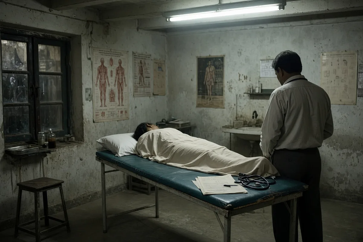 Indian doctors examined Monica Besra after the reported disappearance of her tumor.