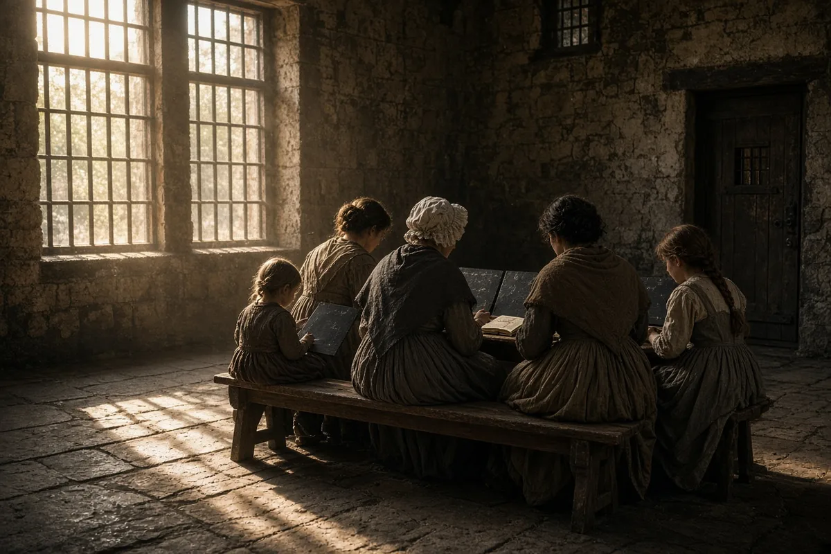 Education classes were introduced to teach reading and basic skills to the prisoners.