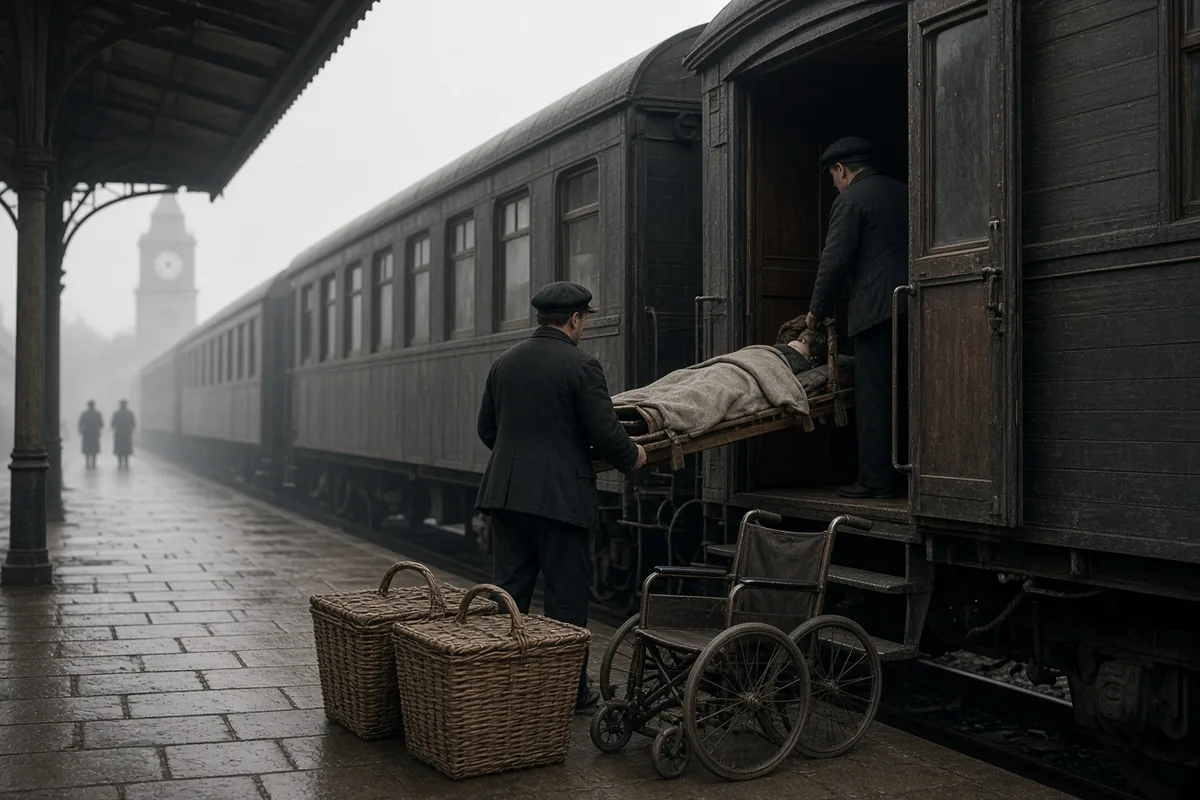 Francis Pascal traveled with his paralyzed daughter by train to Lourdes in 1938.