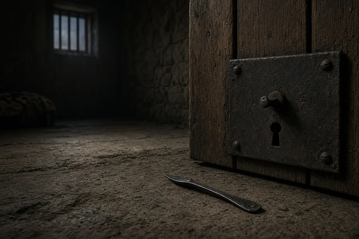 John gradually loosened the screws of the cell lock using a makeshift metal tool over several nights.