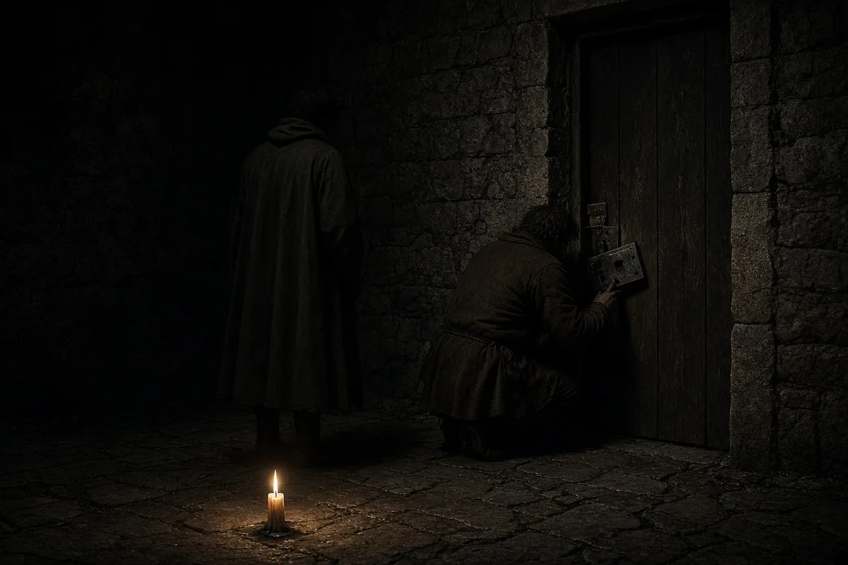 On the night of 15 August 1578 John removed the final screws and opened the cell door.