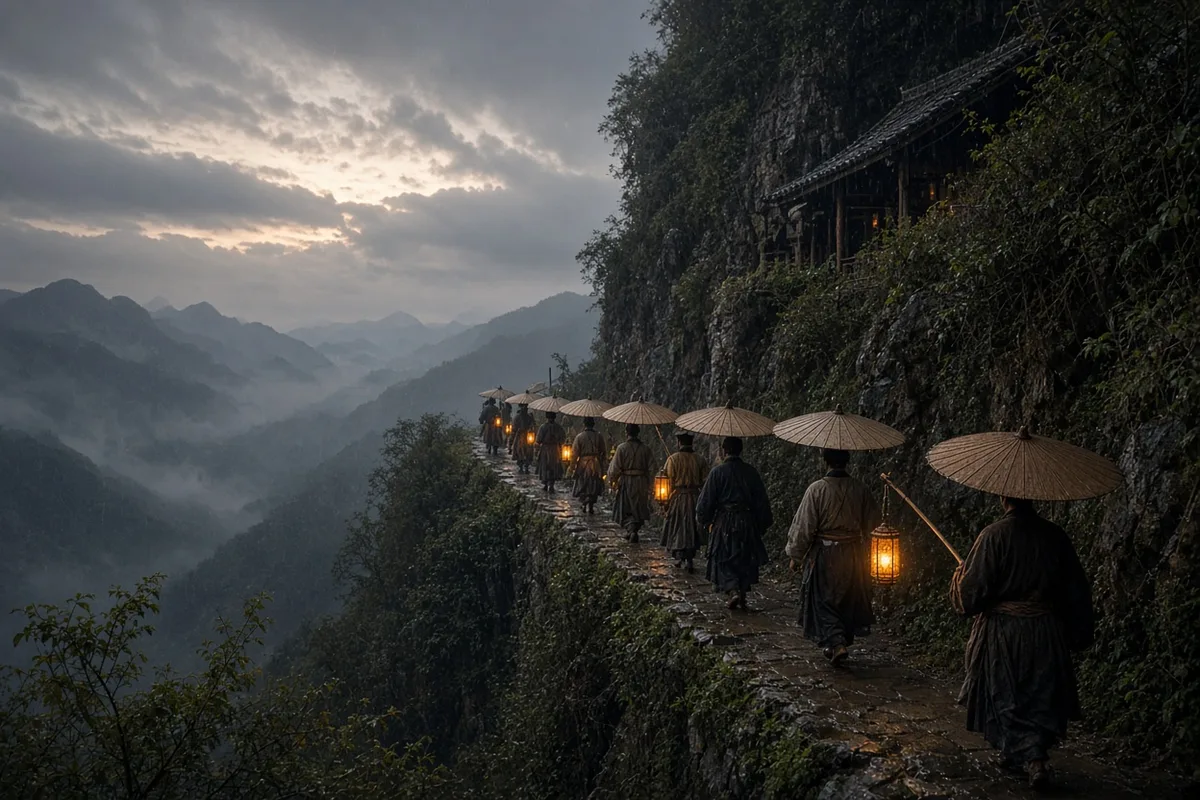The trek lasted several days and nights, requiring the group to travel through varied weather conditions.
