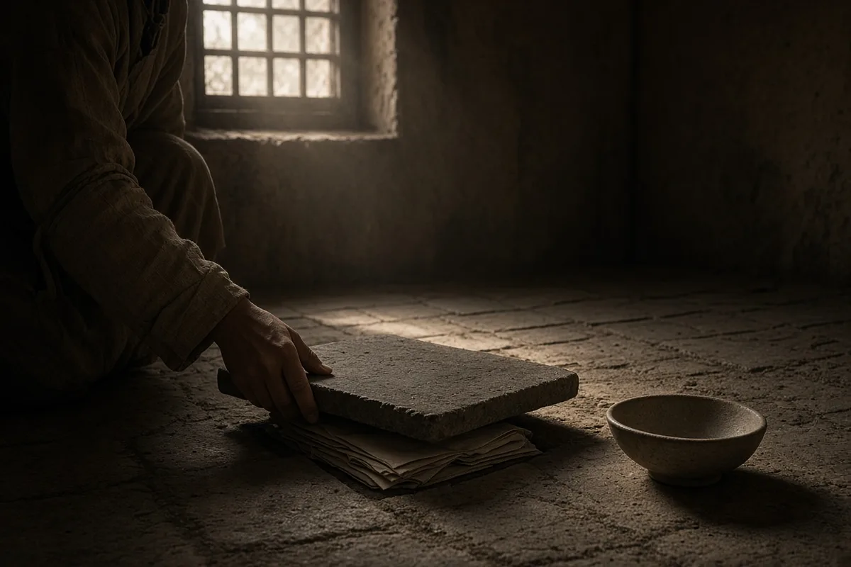 St. John hid his writings to prevent their discovery by his jailers.