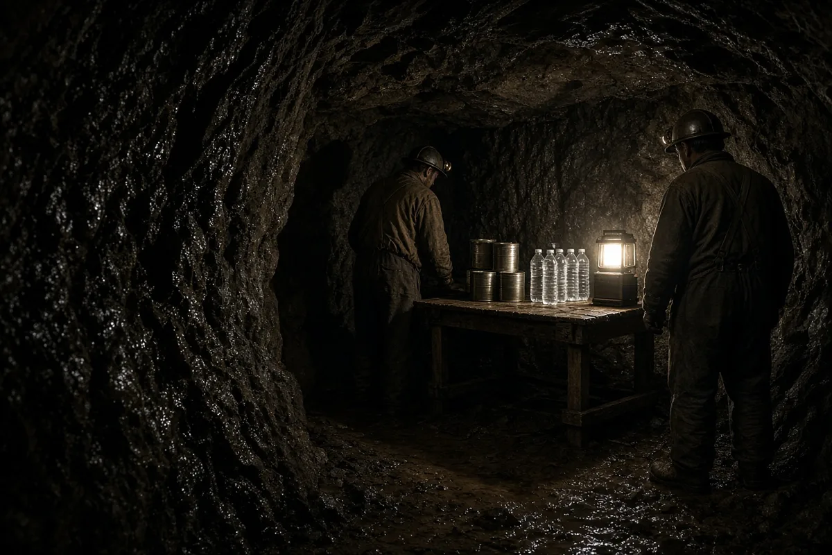 The miners rationed limited supplies while awaiting contact for seventeen days.