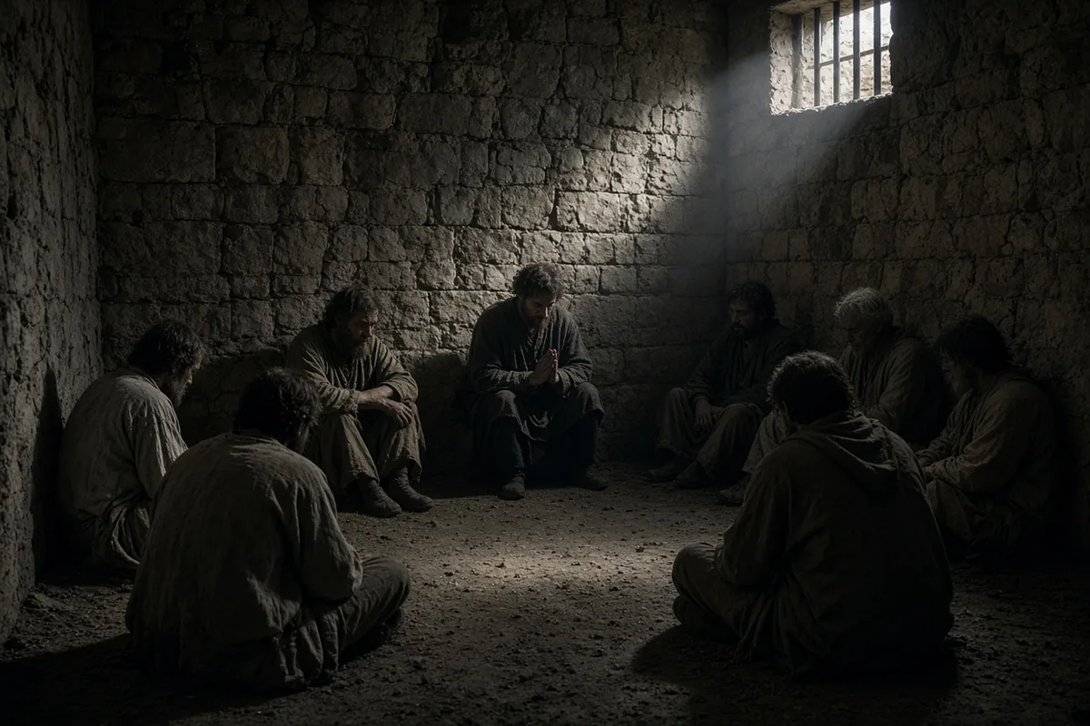 Confined in the starvation bunker of Block 11, the condemned men reportedly prayed and sang hymns instead of screaming.
