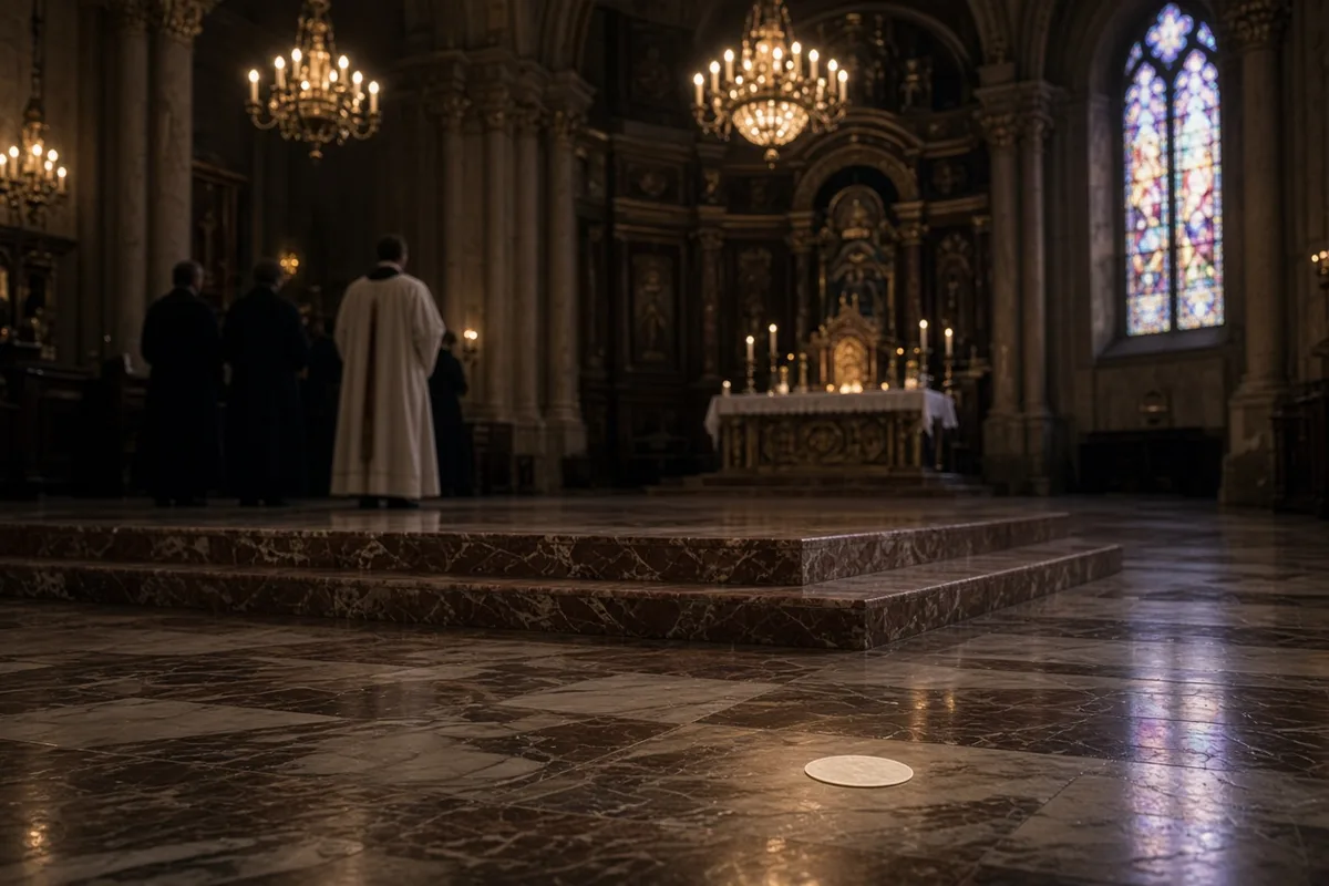 During a 2013 Mass in Legnica, Poland, a consecrated host fell to the floor and was set aside for examination.