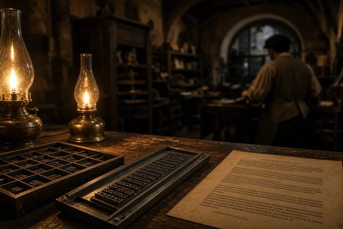 Typesetters at Froben’s press arranged the Greek text for the first printing.
