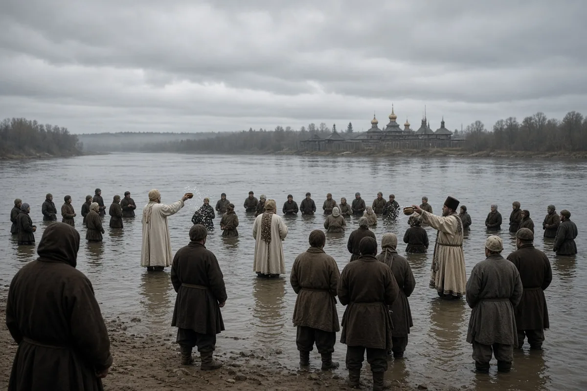 Mass baptism of the Kievan Rus took place in the Dnieper River in 988.