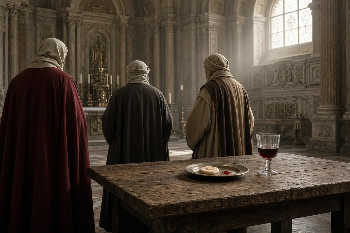 Local clergy examined the transformed elements and preserved them for veneration.