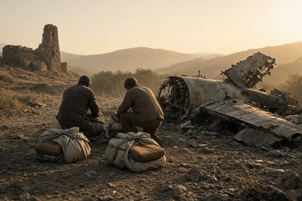 Nando Parrado and Roberto Canessa gathered materials to begin their trek for help.