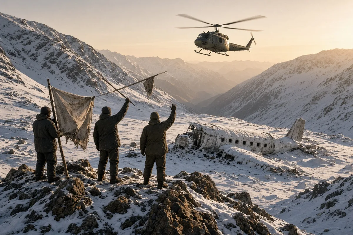 Rescue helicopters arrived on December 22, 1972, to airlift the remaining survivors to safety.
