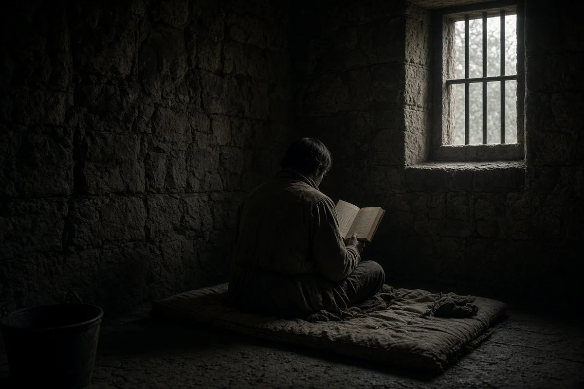Mangalwadi's prison Bible reading took place amid the sparse conditions of detention in 1974.