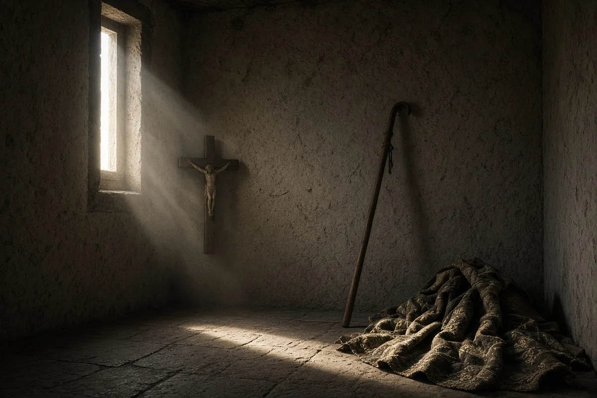 At Manresa Ignatius made a vow of poverty and adopted the life of a beggar.