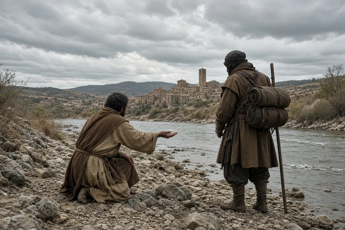 Ignatius gave away all his money and possessions to complete his vow of poverty.