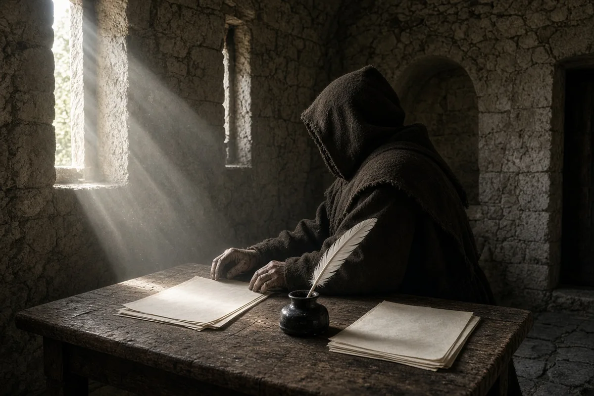 St. Anselm composed Cur Deus Homo while living in exile in 1098.