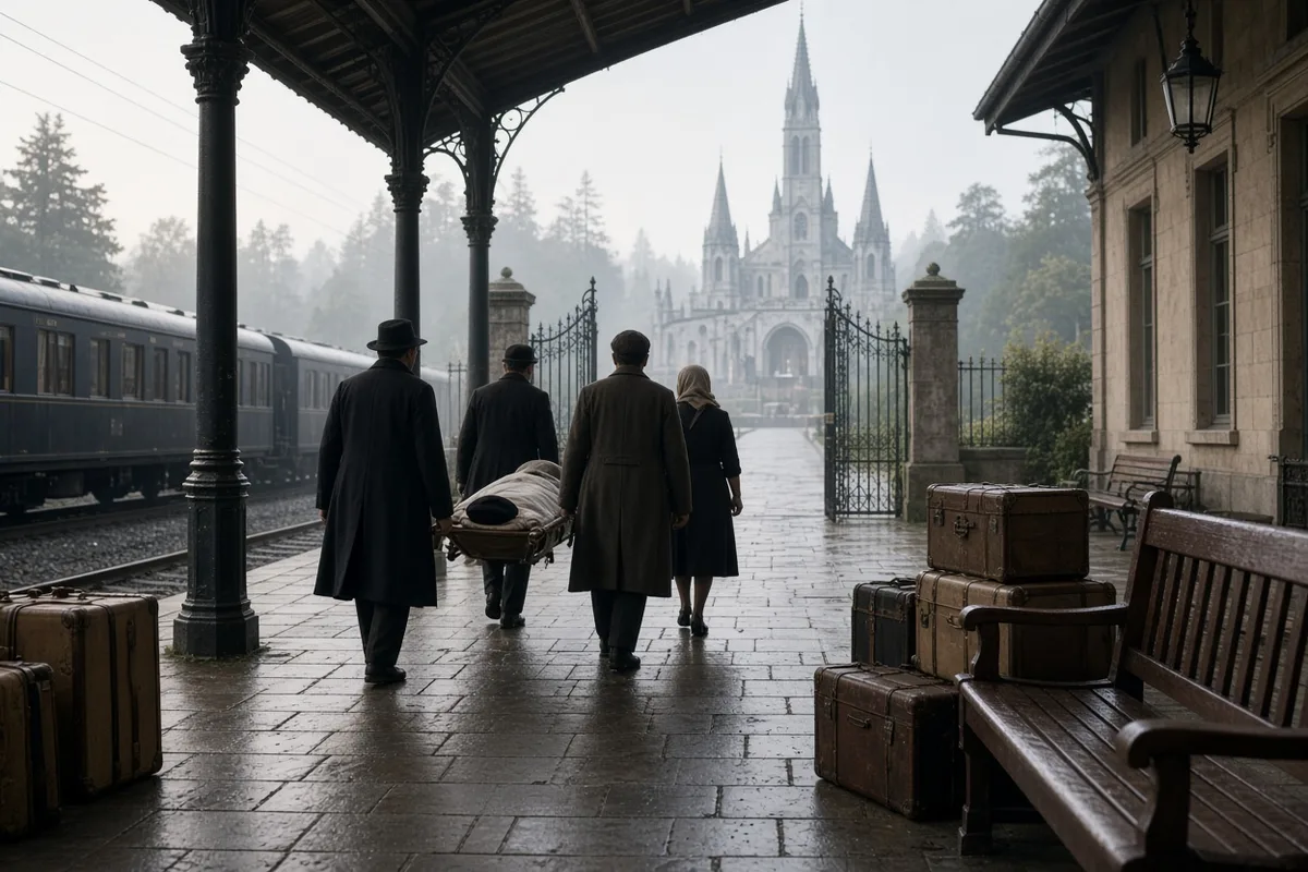Vittorio Micheli arrived at Lourdes with his son seeking healing for a severe skeletal condition.