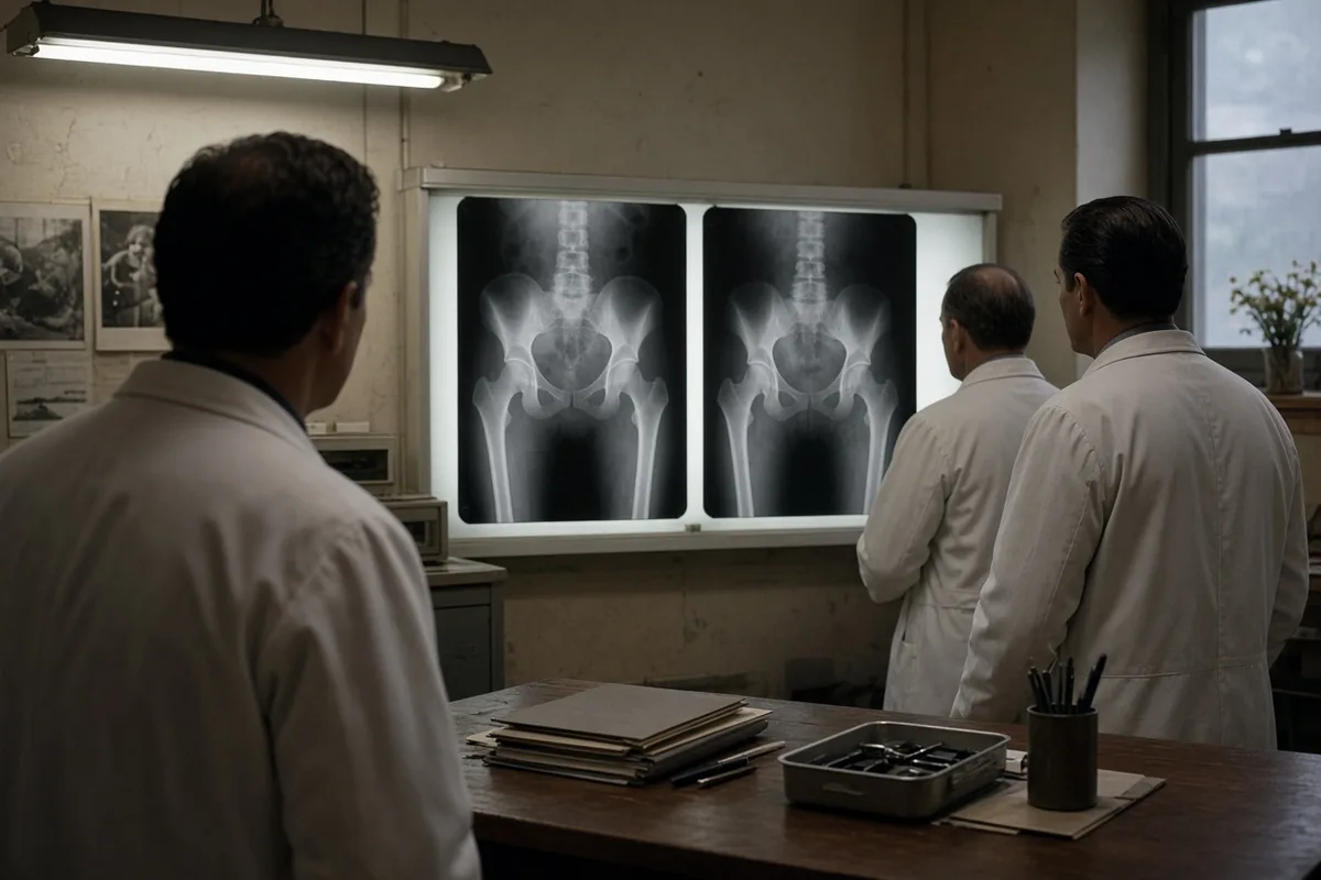 Radiological evidence revealed skeletal correction in Vittorio Micheli's son.