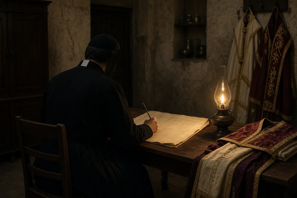 Waugh signed the official register confirming his reception and first confession.